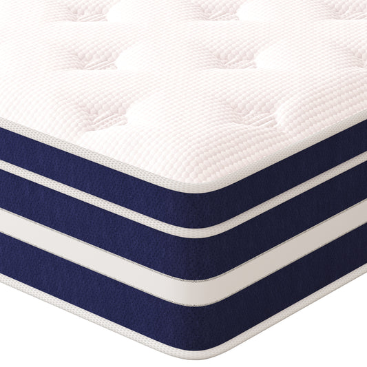 GUUKIN 10 inch Twin Mattress, Memory Foam & Spring Hybrid Medium Comfort Twin Size in a Box,Adult