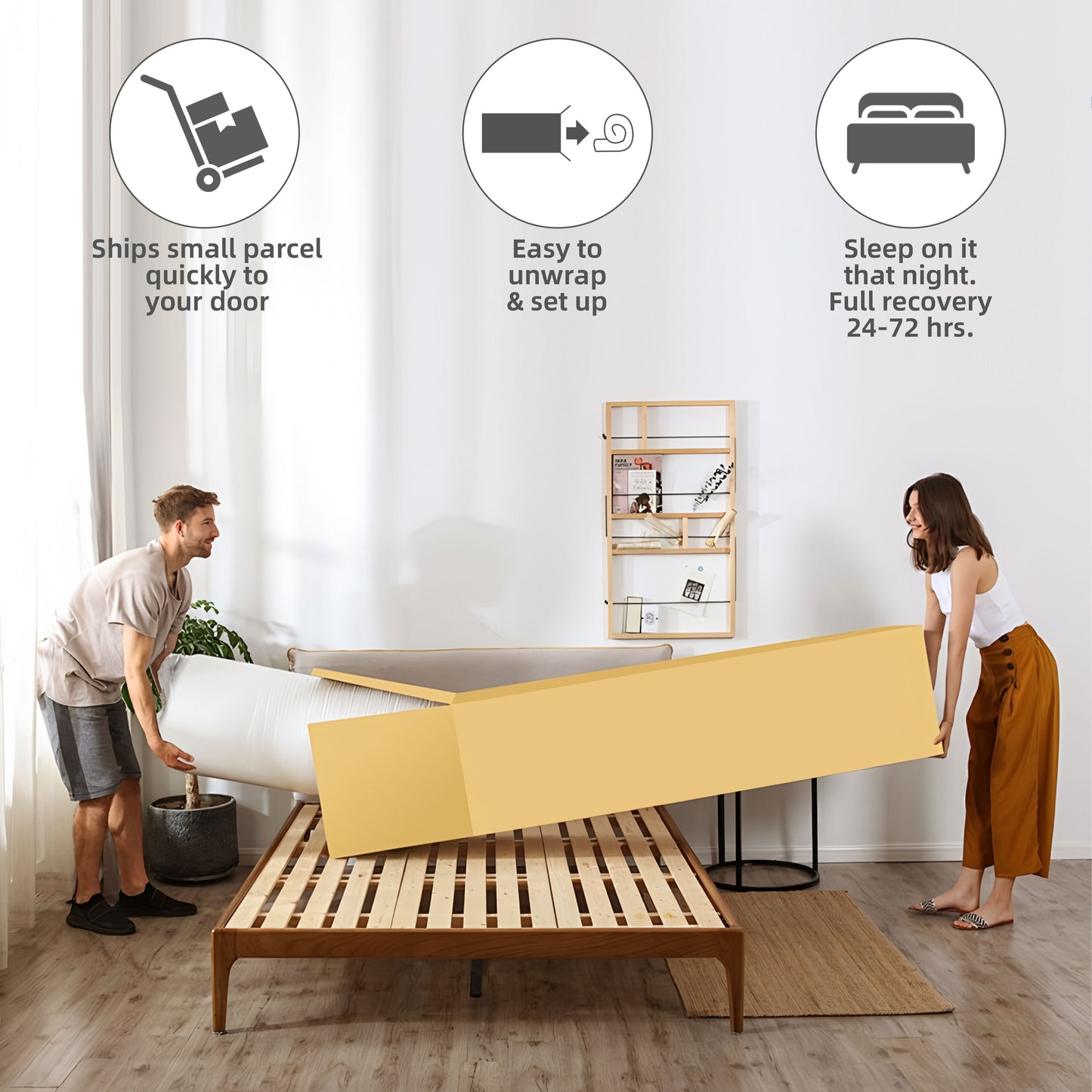 Zekbip 14 inchTwin Mattress in a Box, Hybrid Gel Memory Foam with Individually Wrapped Pocket Coils, Medium Firm, Pressure Relief, Cooling Sleep Support for Adult