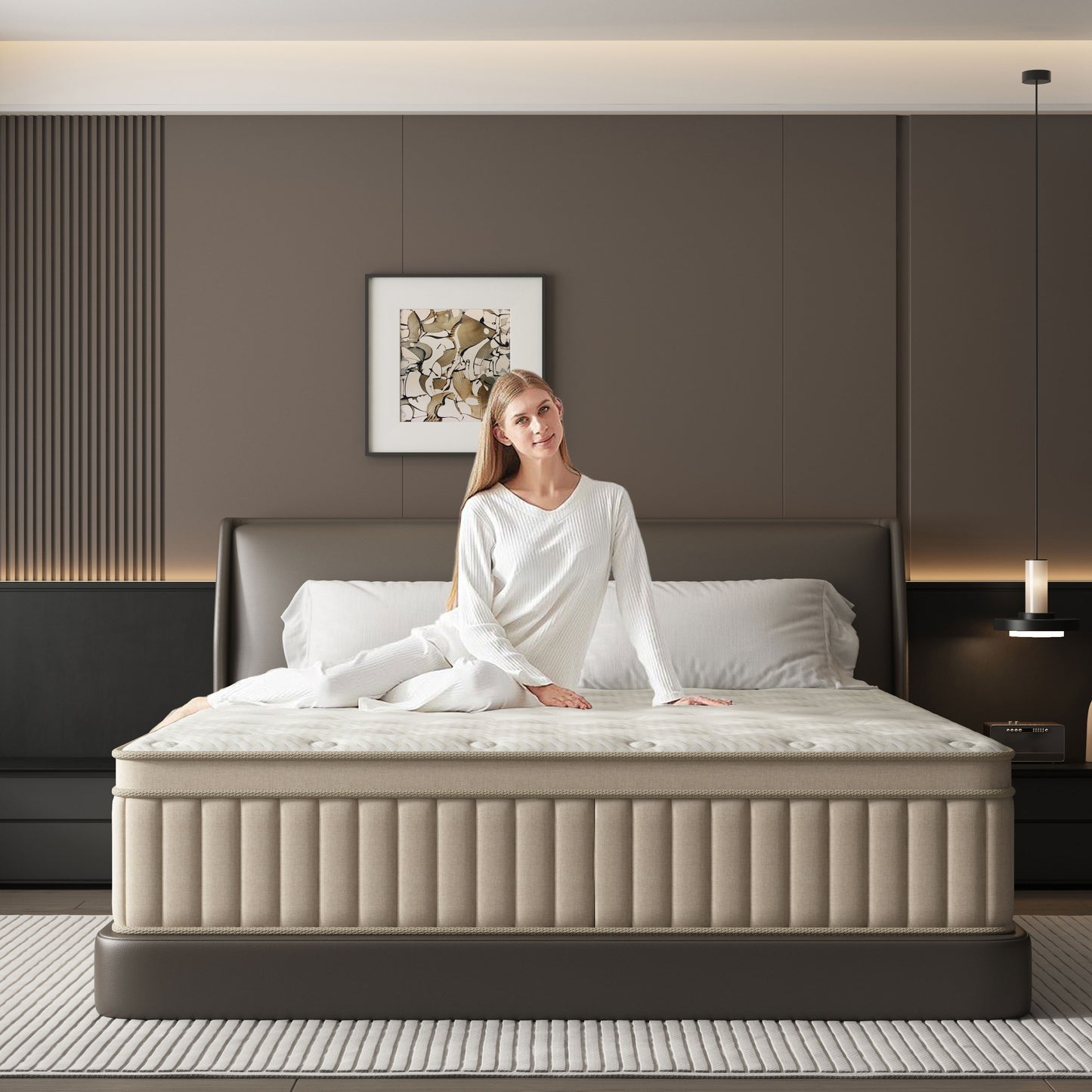 GUUKIN Twin Mattress, 12 Inch Hybrid Gel Memory Foam Mattress with Individually Wrapped Pocket Coils, Medium Firm Support, Pressure Relief, Mattress in a Box