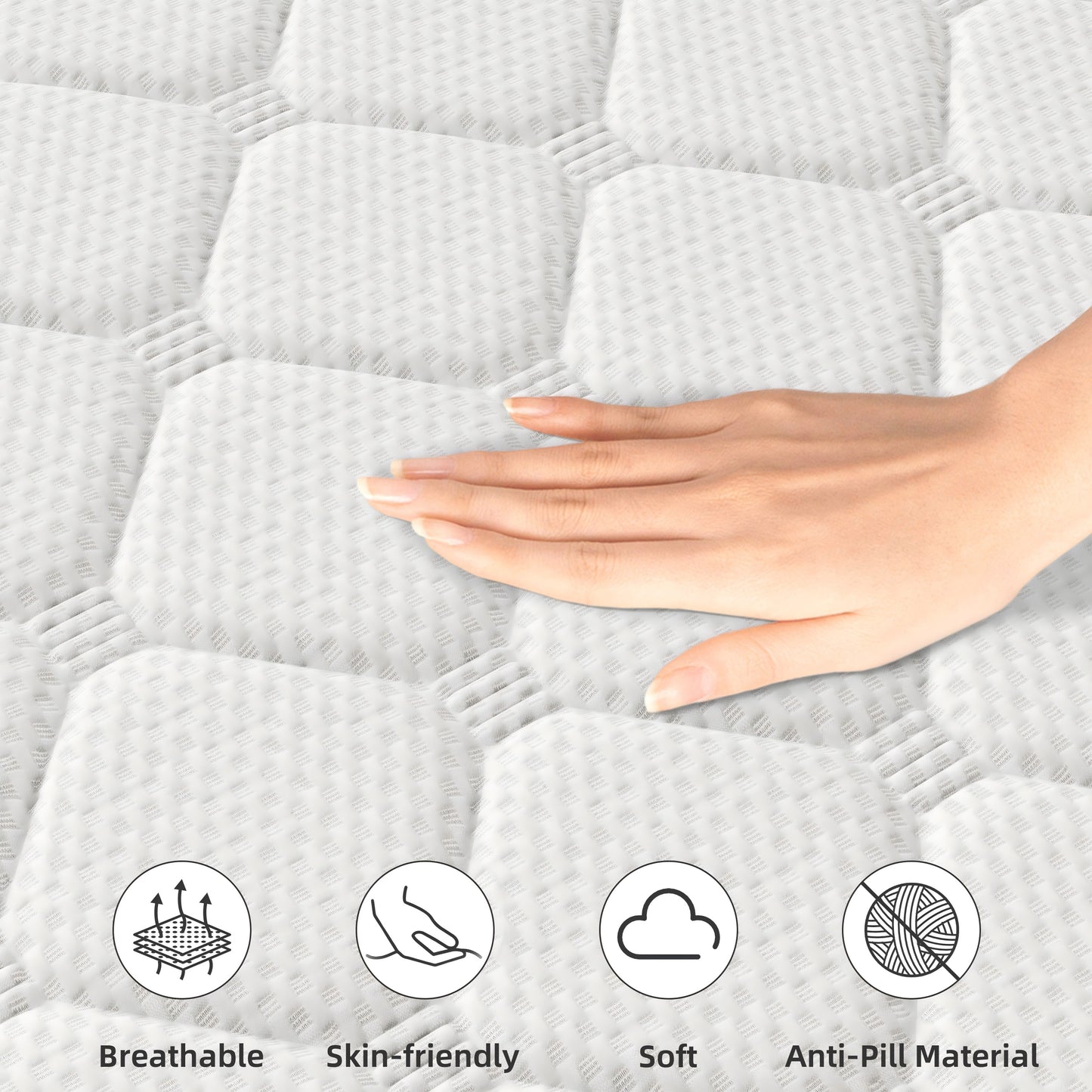 SEEUO Queen Mattress,14 inch Hybrid Mattress in a Box with Memory Foam & Individual Pocket Spring for Edge Support,Pressure Relief,Medium Firm,CertiPUR-US