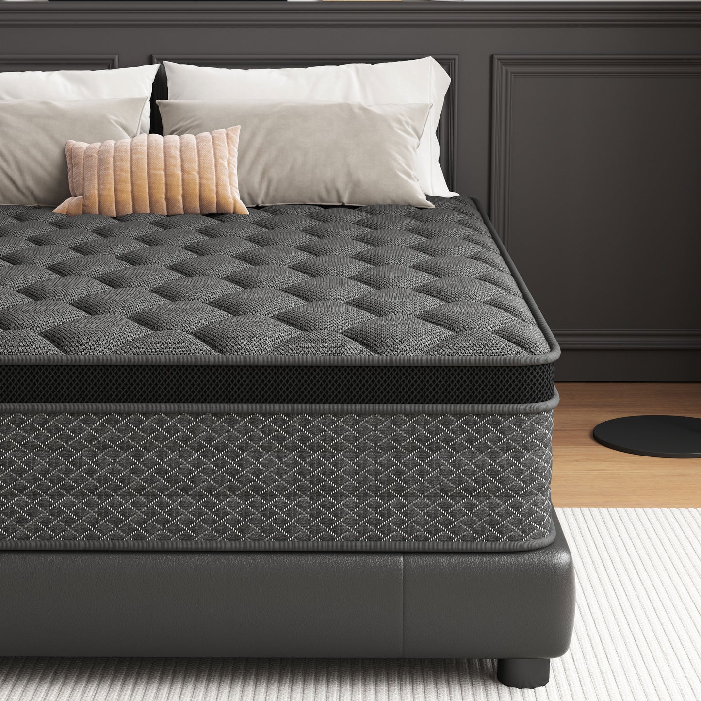 Mocangtu 10" Full Hybrid Mattress in a Box, Gel Memory Foam with Individually Wrapped Pocket Coils, Medium Firm, Pressure Relief, Cooling Sleep Support